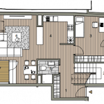 Predané: Novostavba Mezonet 4 izbový, širšie centrum v Bratislave, Beskydská ulica, 141m2, balkón a logia spolu 30,84m2, štandard.-7