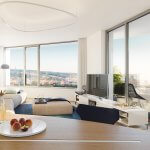 Predané: 2 izbový byt v Sky parku, I Veža, 6 nadzemné podlažie, úžitková 46,28 m2 ,Loggia 4,75m2, parkovanie-29