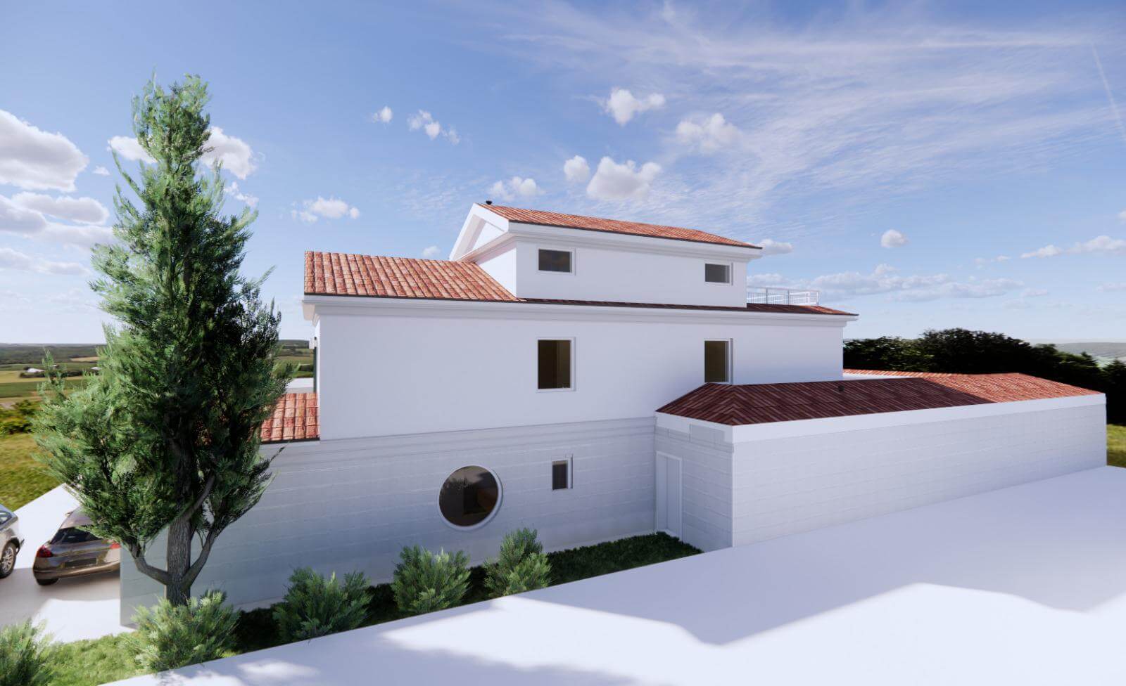 Predané: Veľký rozostavaný rodinný dom, 3NP spolu 355,13m2,pozemok 650m2,Novalja, na ostrove Pag, Chorvátsko-11