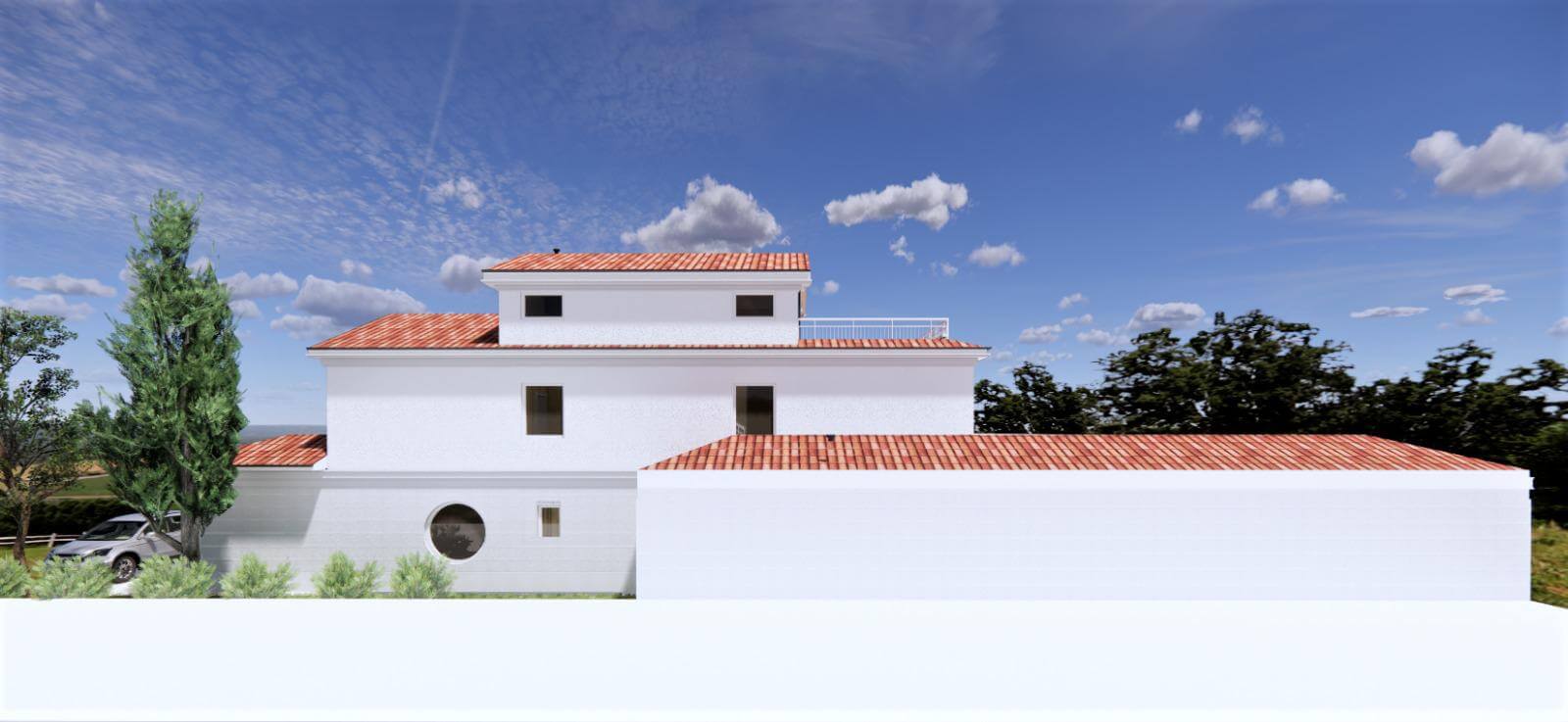 Predané: Veľký rozostavaný rodinný dom, 3NP spolu 355,13m2,pozemok 650m2,Novalja, na ostrove Pag, Chorvátsko-9