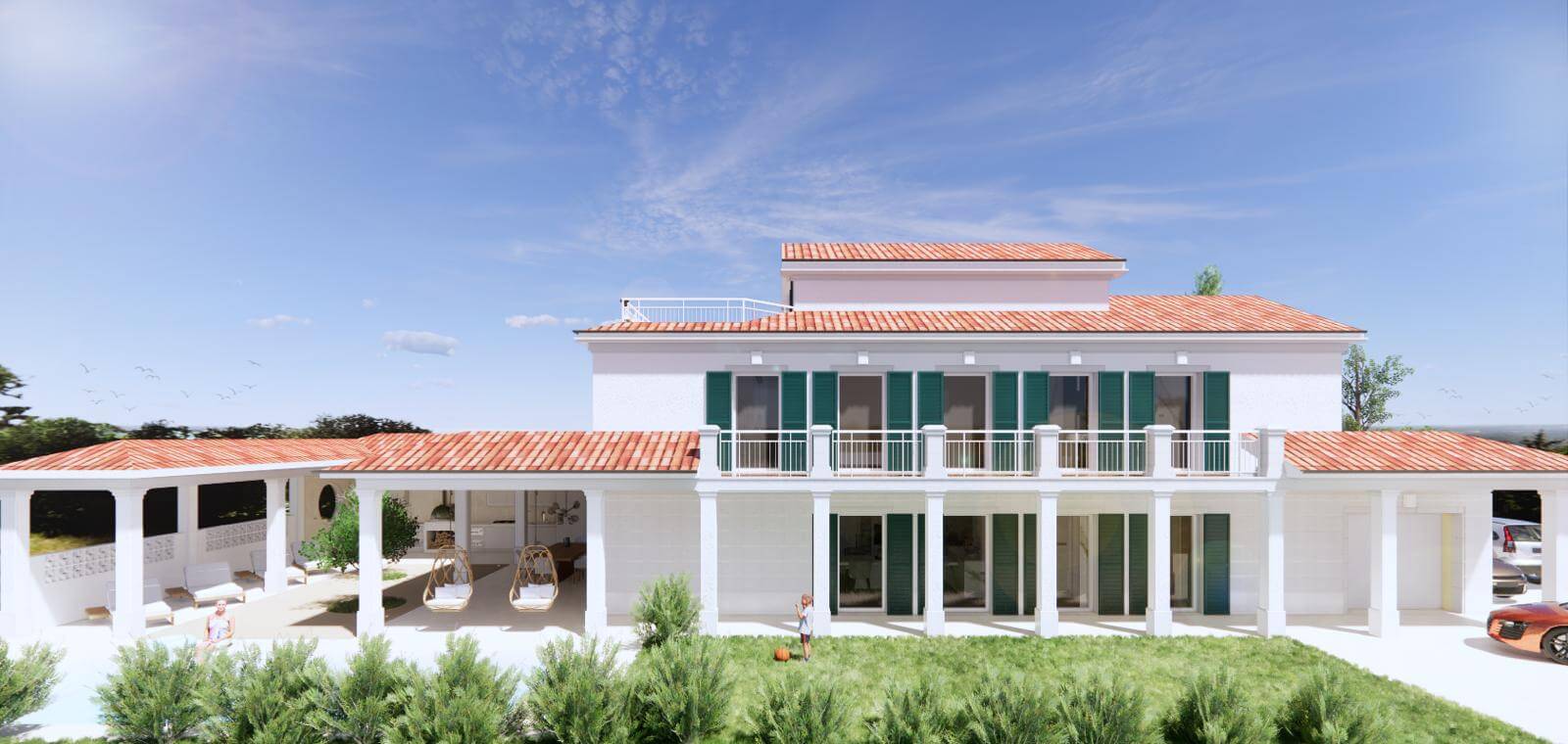 Predané: Veľký rozostavaný rodinný dom, 3NP spolu 355,13m2,pozemok 650m2,Novalja, na ostrove Pag, Chorvátsko-3