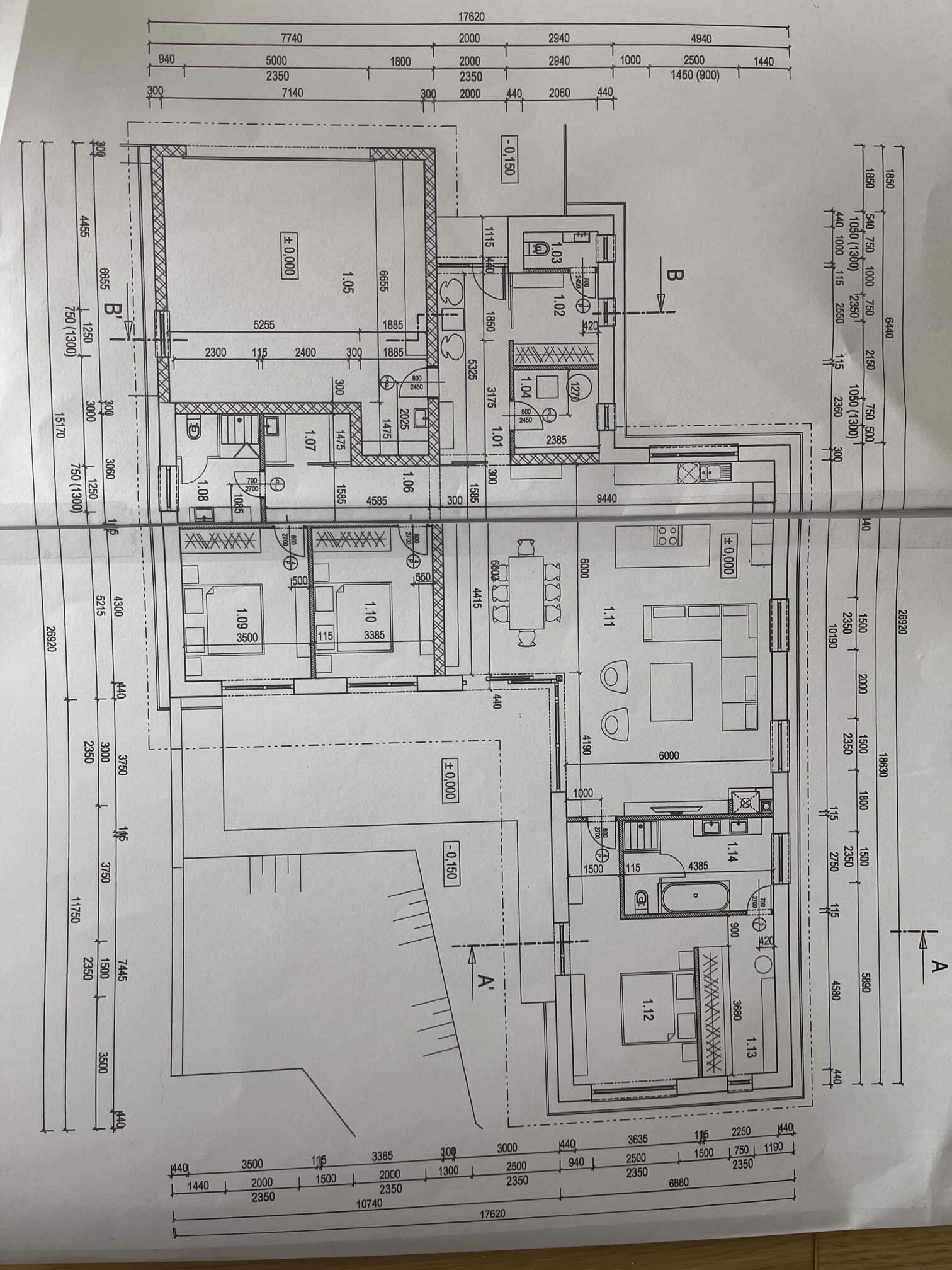 Rodinný dom v obci Častá, 4 izbový, úžitková plocha 213,05m2, pozemok 1687m2, garáž-85